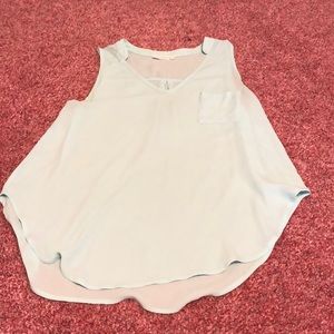 sheer sleeveless mint green lush top